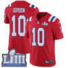 Men’s New England Patriots #10 Josh Gordon Red Nike NFL Alternate Vapor Untouchable Super Bowl LIII Bound Limited Jersey