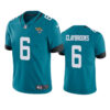 Men’s Jacksonville Jaguars #6 Chris Claybrooks Teal Vapor Untouchable Limited Stitched Jersey