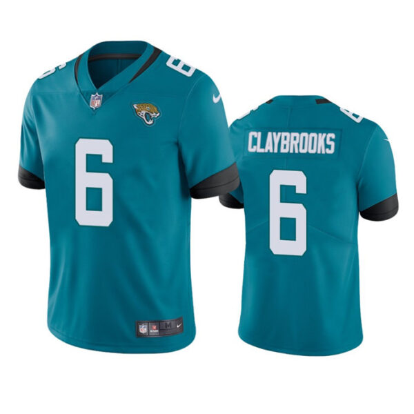 Men’s Jacksonville Jaguars #6 Chris Claybrooks Teal Vapor Untouchable Limited Stitched Jersey