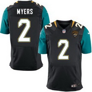 Men’s Jacksonville Jaguars #2 Jason Myers Black Team Color NFL Nike Elite Jersey