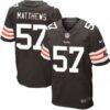 Men’s Cleveland Browns #57 Clay Matthews Brown Team Color NFL Nike Elite Jersey