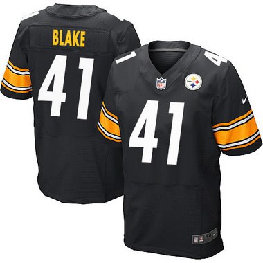 Men’s Pittsburgh Steelers #41 Antwon Blake Black Team Color NFL Nike Elite Jersey