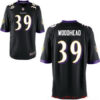 Men’s Baltimore Ravens #39 Danny Woodhead Black Alternate Stitched NFL Nike Elite Jersey