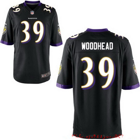 Men’s Baltimore Ravens #39 Danny Woodhead Black Alternate Stitched NFL Nike Elite Jersey