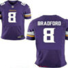 Men’s Minnesota Vikings #8 Sam Bradford Purple Team Color Stitched NFL Nike Elite Jersey