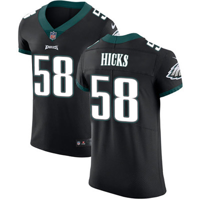 Men’s Nike Philadelphia Eagles #58 Jordan Hicks Black Alternate Stitched NFL Vapor Untouchable Elite Jersey