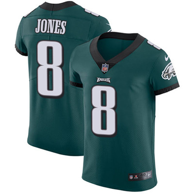 Men’s Nike Philadelphia Eagles #8 Donnie Jones Midnight Green Team Color Stitched NFL Vapor Untouchable Elite Jersey