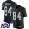 Raiders #84 Antonio Brown Black Team Color Men’s Stitched Football 100th Season Vapor Limited Jersey