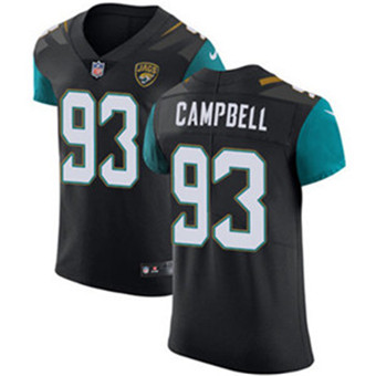 Men’s Nike Jacksonville Jaguars #93 Calais Campbell Black Alternate Stitched NFL Vapor Untouchable Elite Jersey