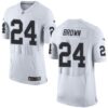 Nike Raiders #24 Willie Brown White Men’s Stitched NFL New Elite Jersey
