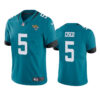 Men’s Jacksonville Jaguars #5 Andre Cisco Teal Vapor Untouchable Limited Stitched Jersey
