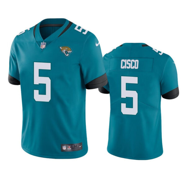 Men’s Jacksonville Jaguars #5 Andre Cisco Teal Vapor Untouchable Limited Stitched Jersey