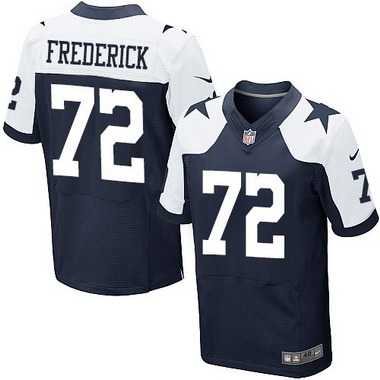 Men’s Dallas Cowboys #72 Travis Frederick Navy Blue Thanksgiving Alternate NFL Nike Elite Jersey