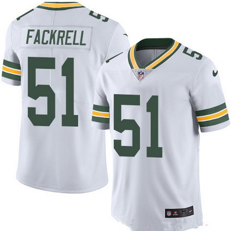 Men’s Green Bay Packers #51 Kyler Fackrell White 2016 Color Rush Stitched NFL Nike Limited Jersey