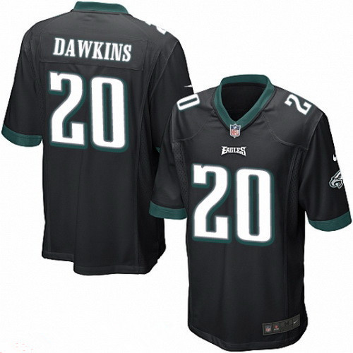 Men’s Philadelphia Eagles #20 Brian Dawkins Black Stitched NFL Reited Player Nike Game Jersey