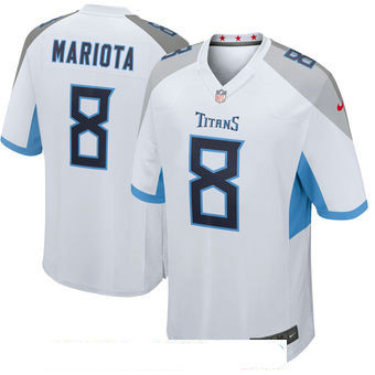 Men’s Tennessee Titans #8 Marcus Mariota Nike White New 2018 Game Jersey