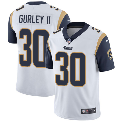 Nike Los Angeles Rams #30 Todd Gurley II White Men’s Stitched NFL Vapor Untouchable Limited Jersey