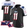 Patriots 1996 Throwback State Patch Vapor Jersey – All Stitched – Black Alternate – Julian Edelman Jersey