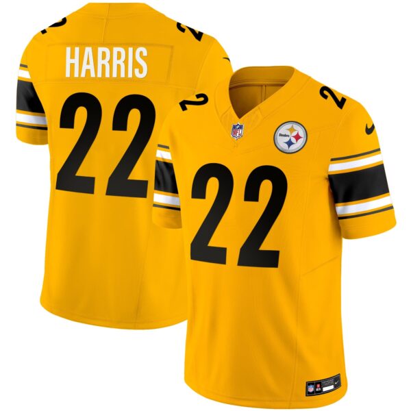 Steelers Vapor Limited Jersey – All Stitched – Gold – Najee Harris Jersey