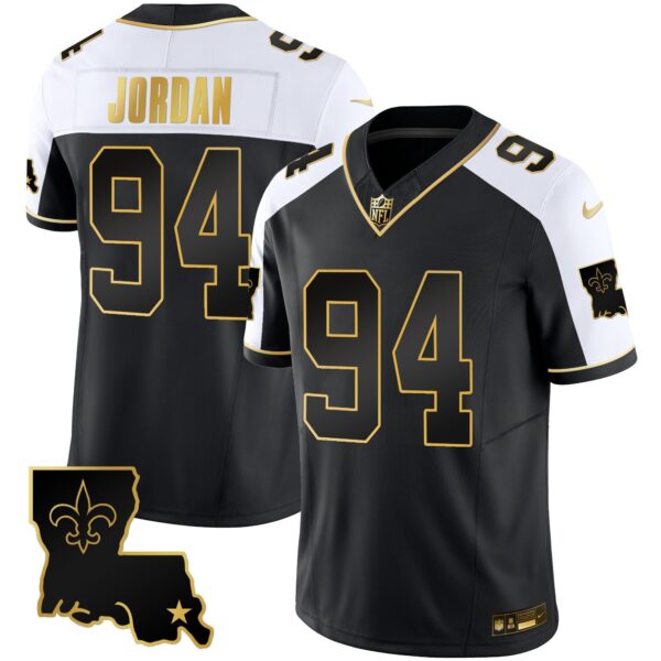 Saints 1987 Legacy Gold Vapor Jersey – All Stitched – Alternate – Cameron Jordan Jersey