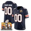 Denver Broncos Super Bowl 50 Patch Vapor Custom Jersey – All Stitched – Navy Jersey