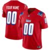 Patriots 1996 Throwback Limited Vapor Custom Jersey – All Stitched – Red Jersey