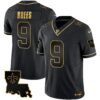 Saints 1987 Legacy Gold Vapor Jersey – All Stitched – Black Gold – Drew Brees Jersey