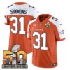 Denver Broncos Super Bowl 50 Patch Vapor Jersey – All Stitched – Orange Alternate – Justin Simmons Jersey
