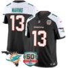 Dolphins 50th Perfect Season & Florida Patch Vapor Jersey – All Stitched – Black Alternate – Dan Marino Jersey