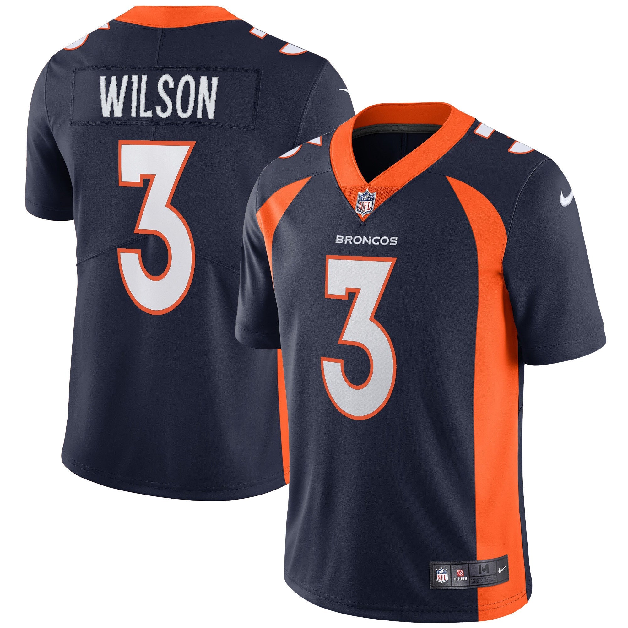 Denver Broncos Vapor Jersey – All Stitched – Navy – Russell Wilson Jersey