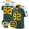 Packers 13 Time World Champions & Home Patch Vapor Limited Jersey – All Stitched – Alternate – Reggie White Jersey