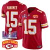 Chiefs Super Bowl LVIII & Back 2 Back Patch Vapor Jersey – All Stitched – Red – Patrick Mahomes Jersey
