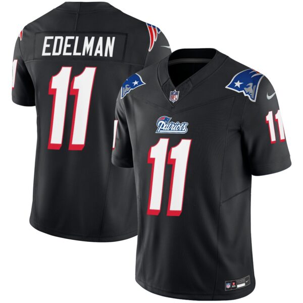 Patriots 1996 Throwback Limited Vapor Jersey – All Stitched – Black – Julian Edelman Jersey