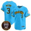 Steelers 412 Patch Vapor Premier Limited Jersey – All Stitched – Light Blue – Russell Wilson Jersey