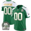 Eagles Jerome Brown Patch Kelly Green Gold Trim Custom Jersey – All Stitched – Kelly Alternate Jersey