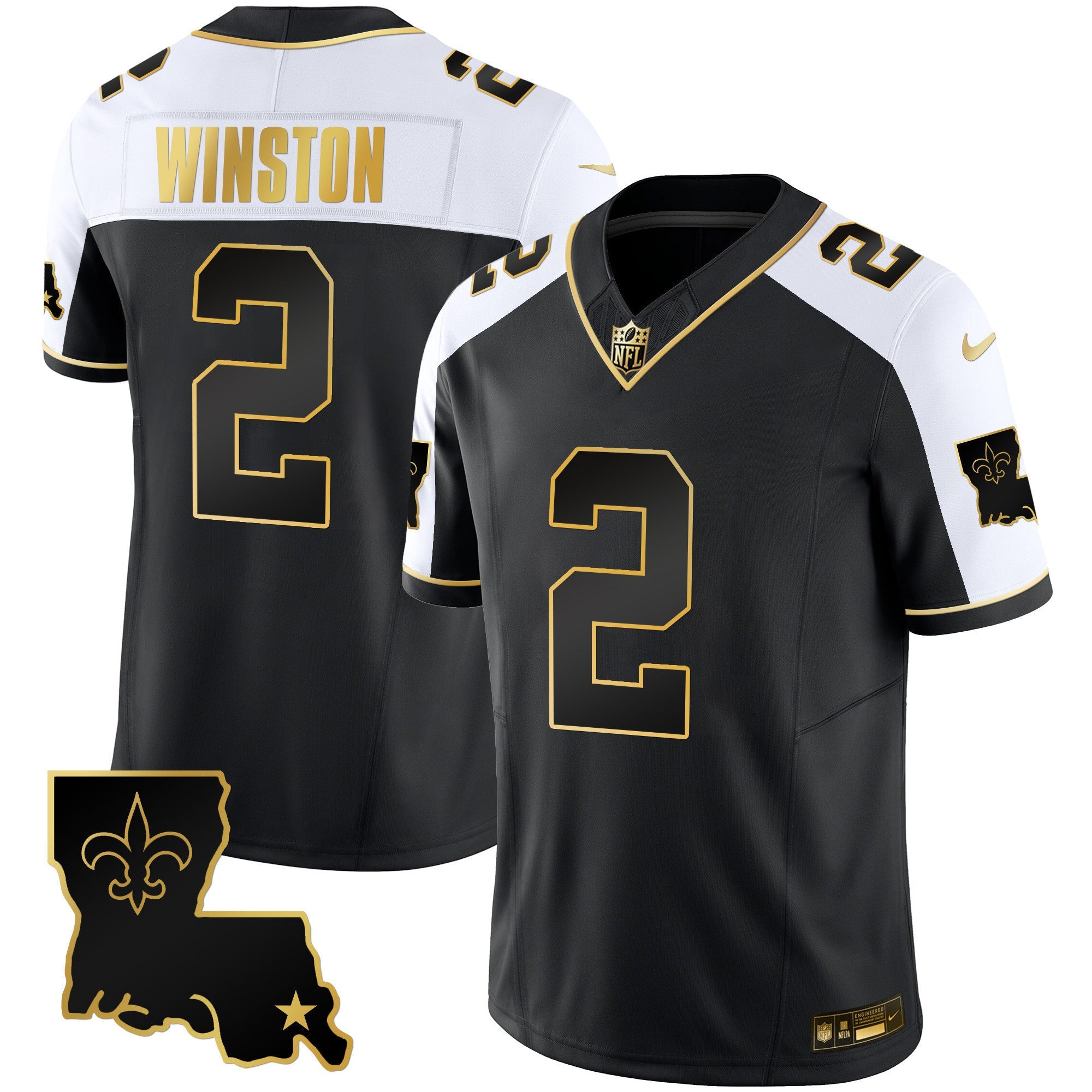 Saints 1987 Legacy Gold Vapor Jersey – All Stitched – Alternate – Jameis Winston Jersey