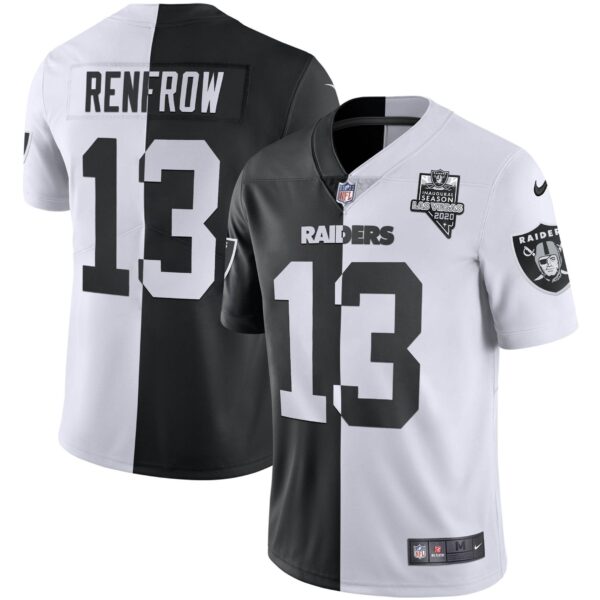 Raiders Inaugural Season Patch Gold & Split – All Stitched – Split – Hunter Renfrow Jersey