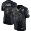 Raiders Inaugural Season Patch Gold & Split – All Stitched – Black Silver – Maxx Crosby Jersey