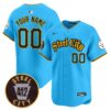 Steelers 412 Patch Vapor Premier Limited Custom Jersey – All Stitched – Light Blue Jersey