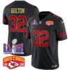 Chiefs Super Bowl LVIII & Back 2 Back Patch Vapor Jersey – All Stitched – Gold Trim – Nick Bolton Jersey