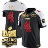 Chiefs Super Bowl LVIII & Back 2 Back Gold Patch Vapor Jersey – All Stitched – Black Alternate – Rashee Rice Jersey