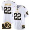 Steelers Home Patch Gold Vapor Jersey – All Stitched – White Gold – Najee Harris Jersey