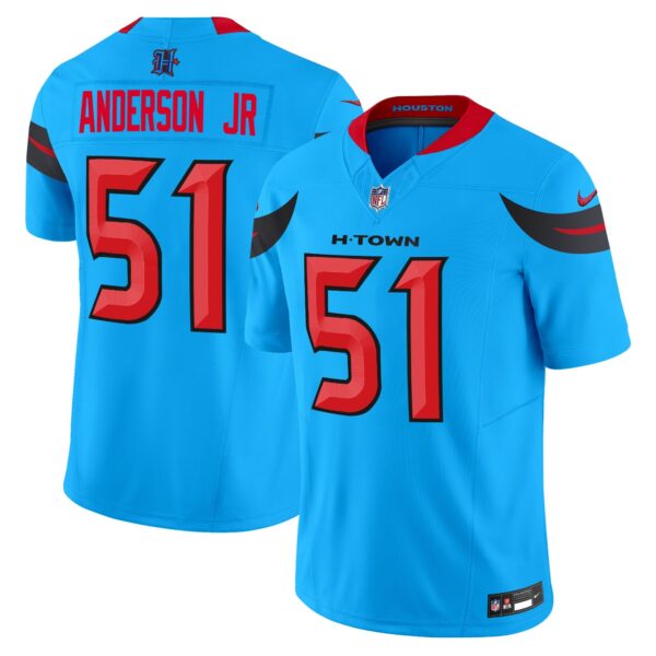 Houston Texans 2024 Vapor Limited Jersey V3 – All Stitched – Blue – Will Anderson Jr. Jersey