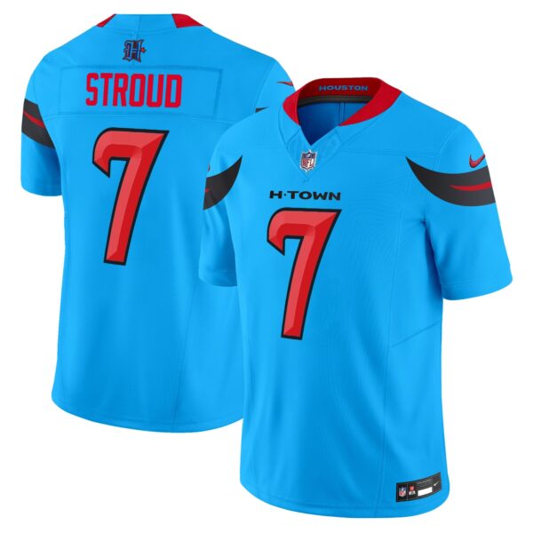 Houston Texans 2024 Vapor Limited Jersey V3 – All Stitched – Blue – C.J. Stroud Jersey