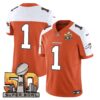 Denver Broncos Super Bowl 50 Patch Vapor Jersey – All Stitched – Orange Alternate – #1 Team Jersey