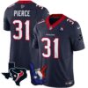 Houston Texans Hand Sign Throwing Up The H Vapor Jersey – All Stitched – Navy – Dameon Pierce Jersey