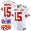 Chiefs Super Bowl LVIII & Back 2 Back Patch Vapor Jersey – All Stitched – White – Patrick Mahomes Jersey