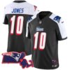 Patriots 1996 Throwback State Patch Vapor Jersey – All Stitched – Black Alternate – Mac Jones Jersey