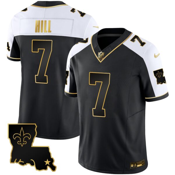 Saints 1987 Legacy Gold Vapor Jersey – All Stitched – Alternate – Taysom Hill Jersey