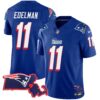 Patriots 1996 Throwback State Patch Vapor Jersey – All Stitched – Royal – Julian Edelman Jersey